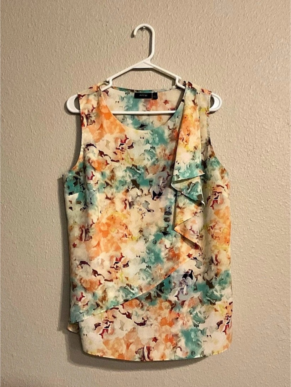 APT. 9 Floral Ruffle Blouse in Multicolor Size Small Like New